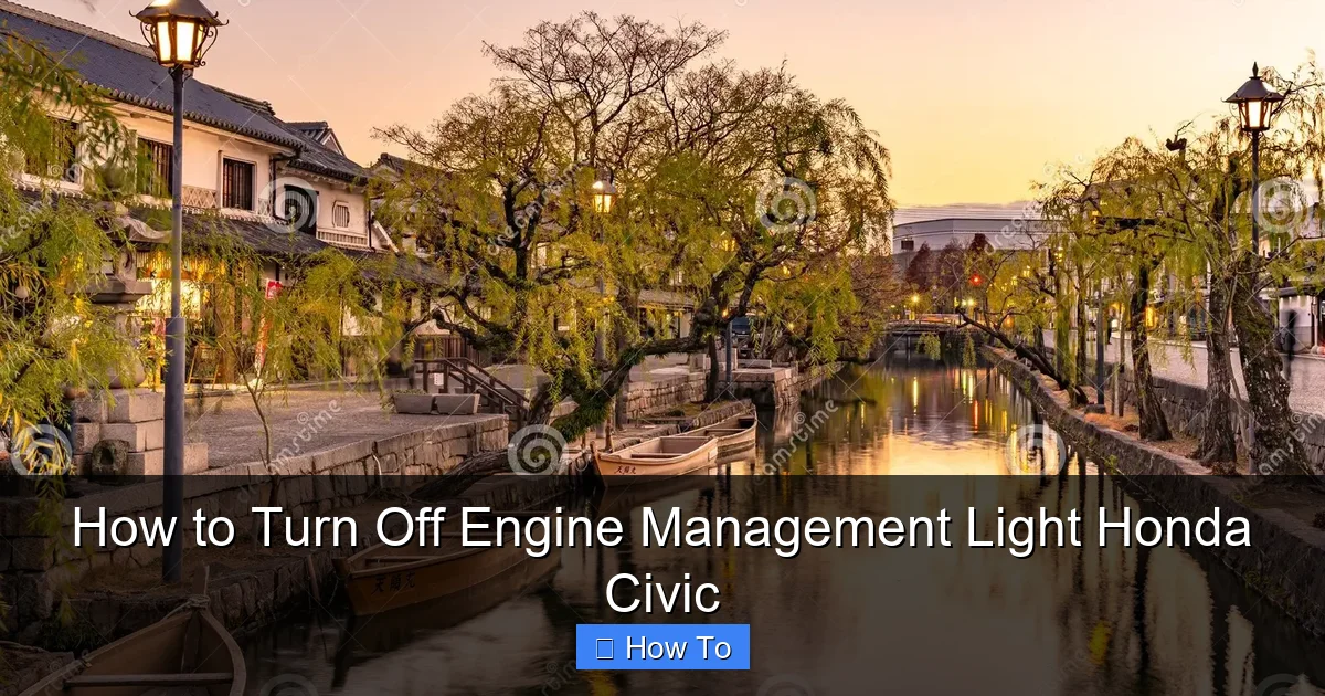 How to Turn Off Engine Management Light Honda Civic