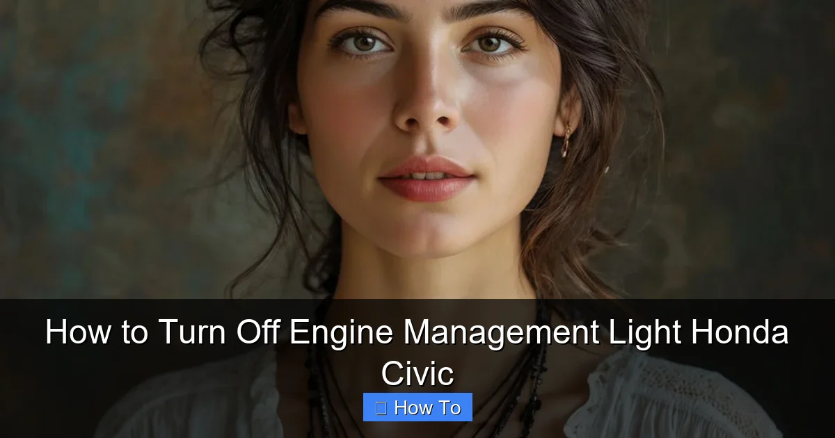 How to Turn Off Engine Management Light Honda Civic