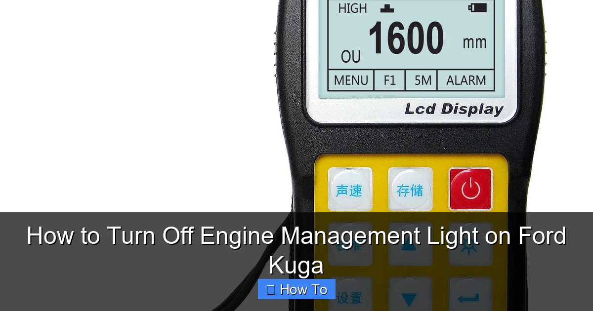 How to Turn Off Engine Management Light on Ford Kuga
