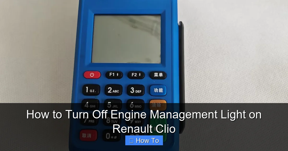 How to Turn Off Engine Management Light on Renault Clio