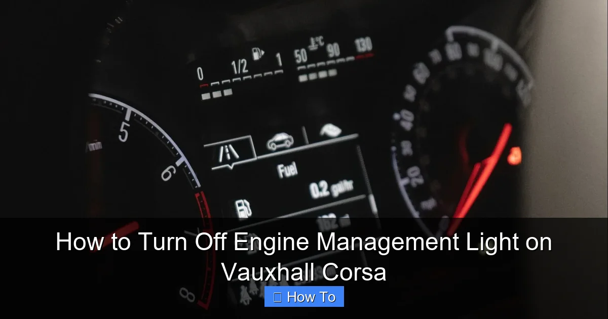 How to Turn Off Engine Management Light on Vauxhall Corsa