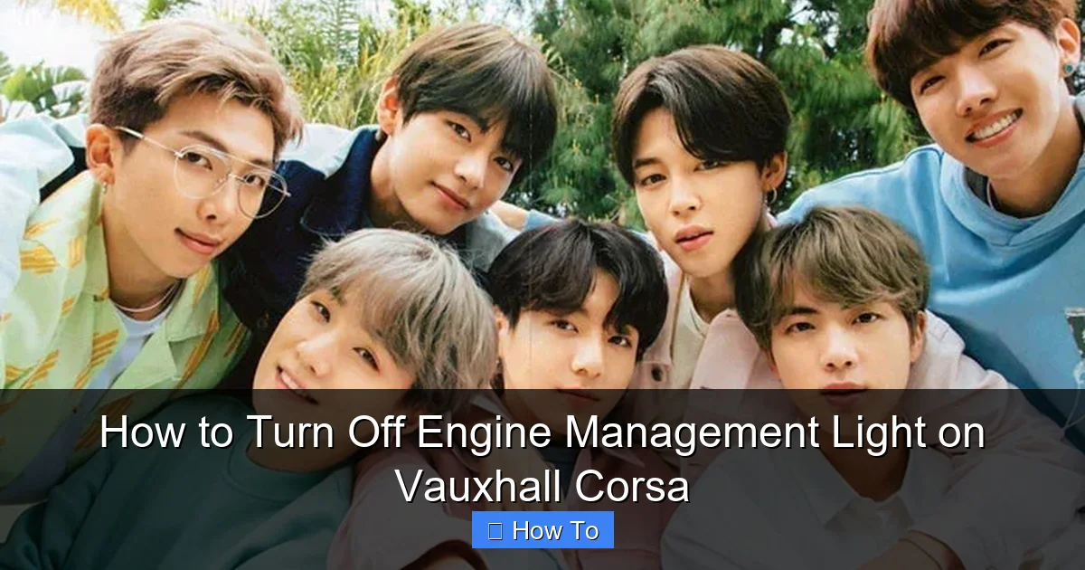 How to Turn Off Engine Management Light on Vauxhall Corsa