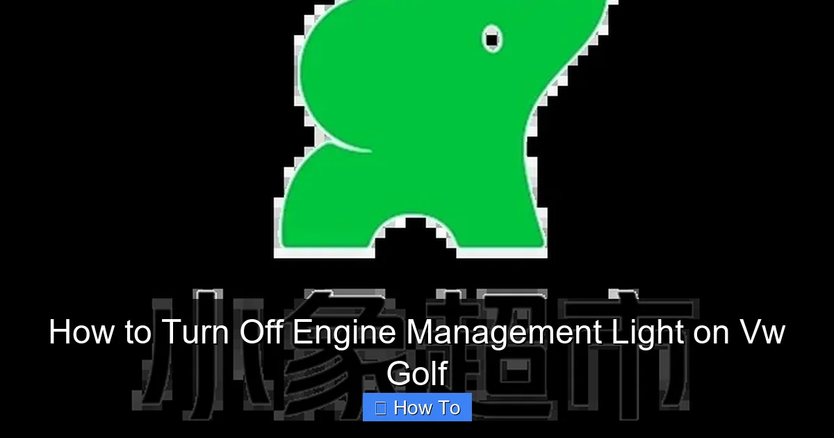 How to Turn Off Engine Management Light on Vw Golf