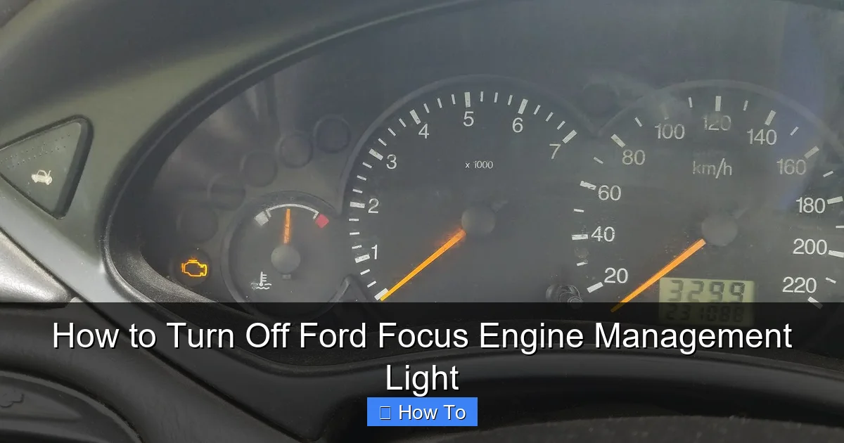 How to Turn Off Ford Focus Engine Management Light