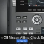 How to Turn Off Nissan Altima Check Engine Light