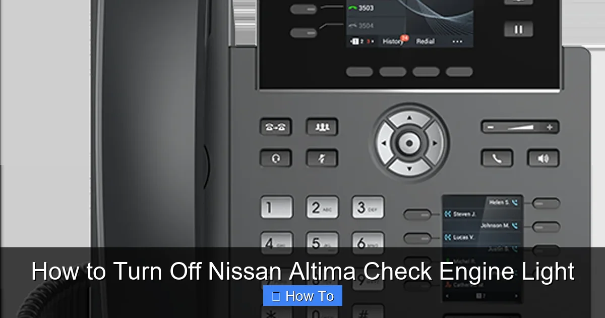 How to Turn Off Nissan Altima Check Engine Light
