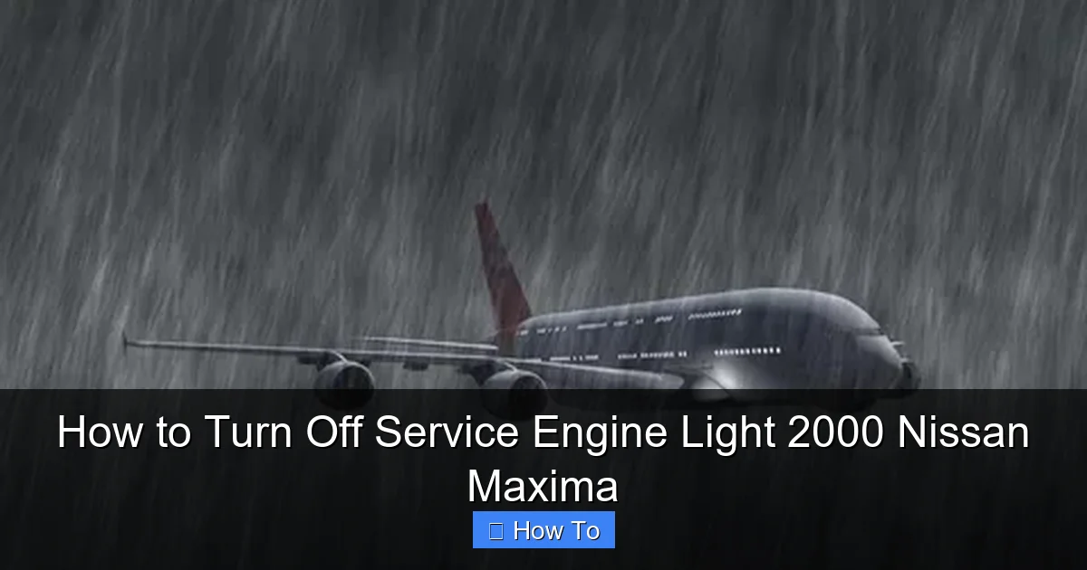 How to Turn Off Service Engine Light 2000 Nissan Maxima