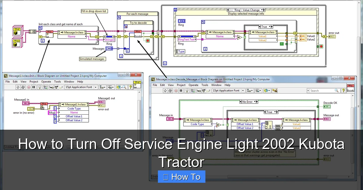 How to Turn Off Service Engine Light 2002 Kubota Tractor