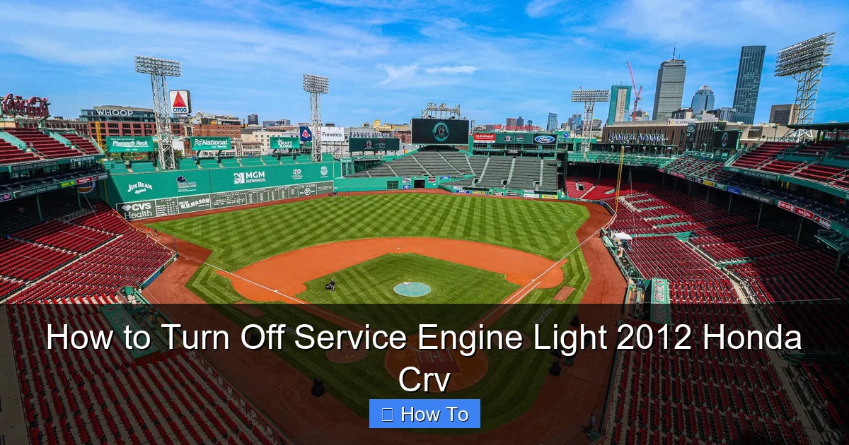 How to Turn Off Service Engine Light 2012 Honda Crv