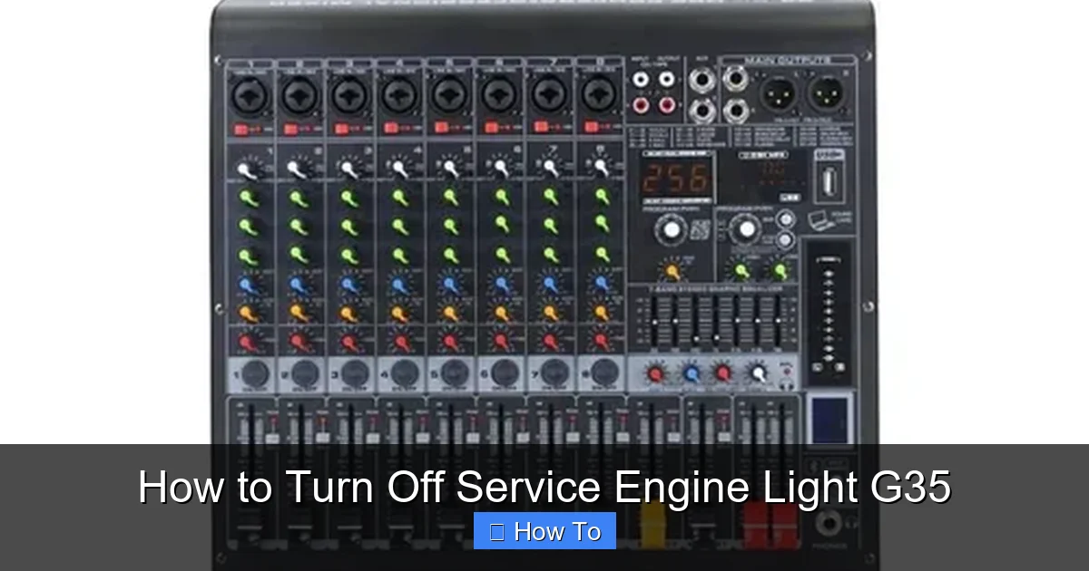How to Turn Off Service Engine Light G35