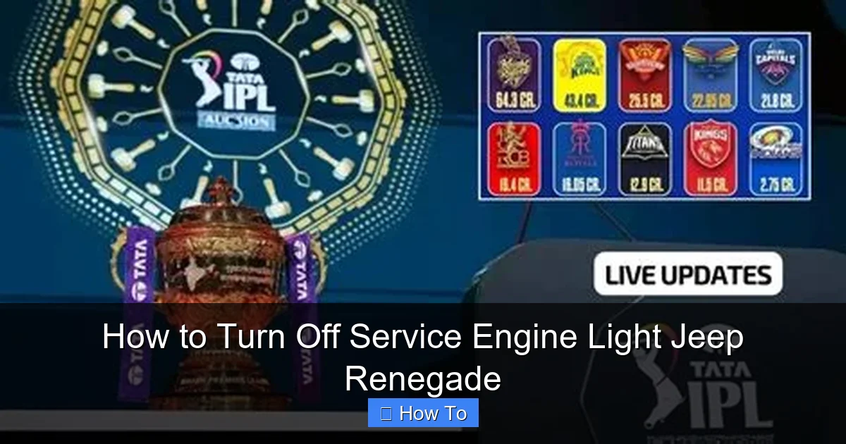 How to Turn Off Service Engine Light Jeep Renegade