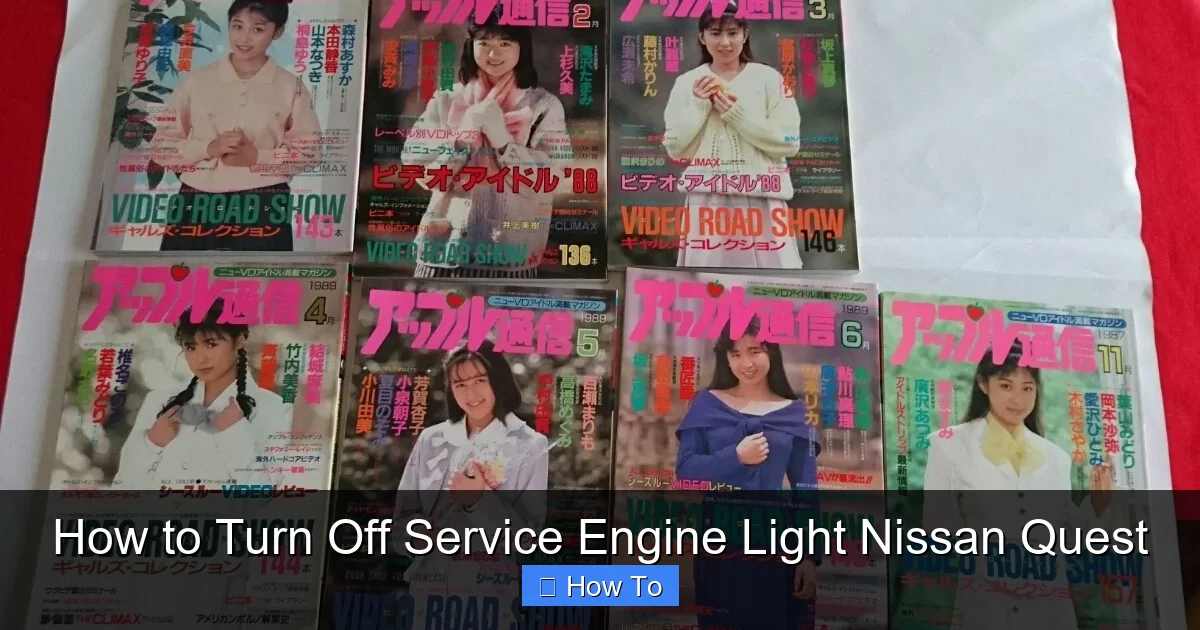 How to Turn Off Service Engine Light Nissan Quest
