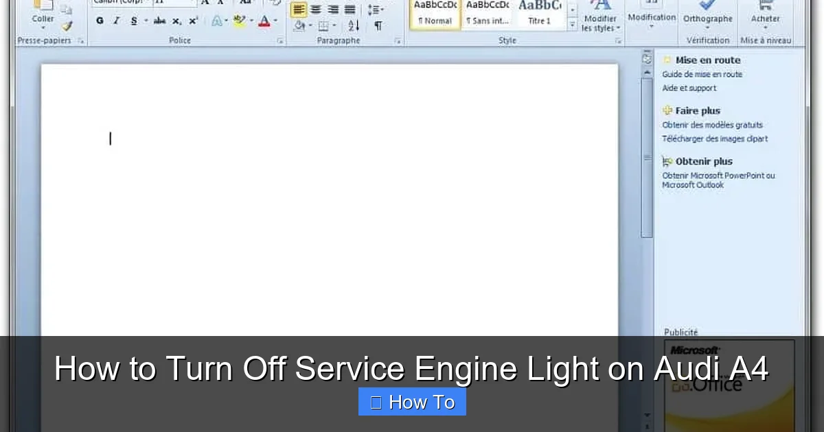 How to Turn Off Service Engine Light on Audi A4