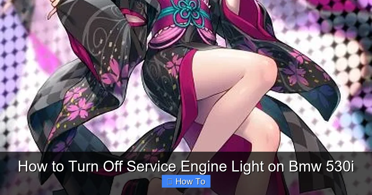 How to Turn Off Service Engine Light on Bmw 530i