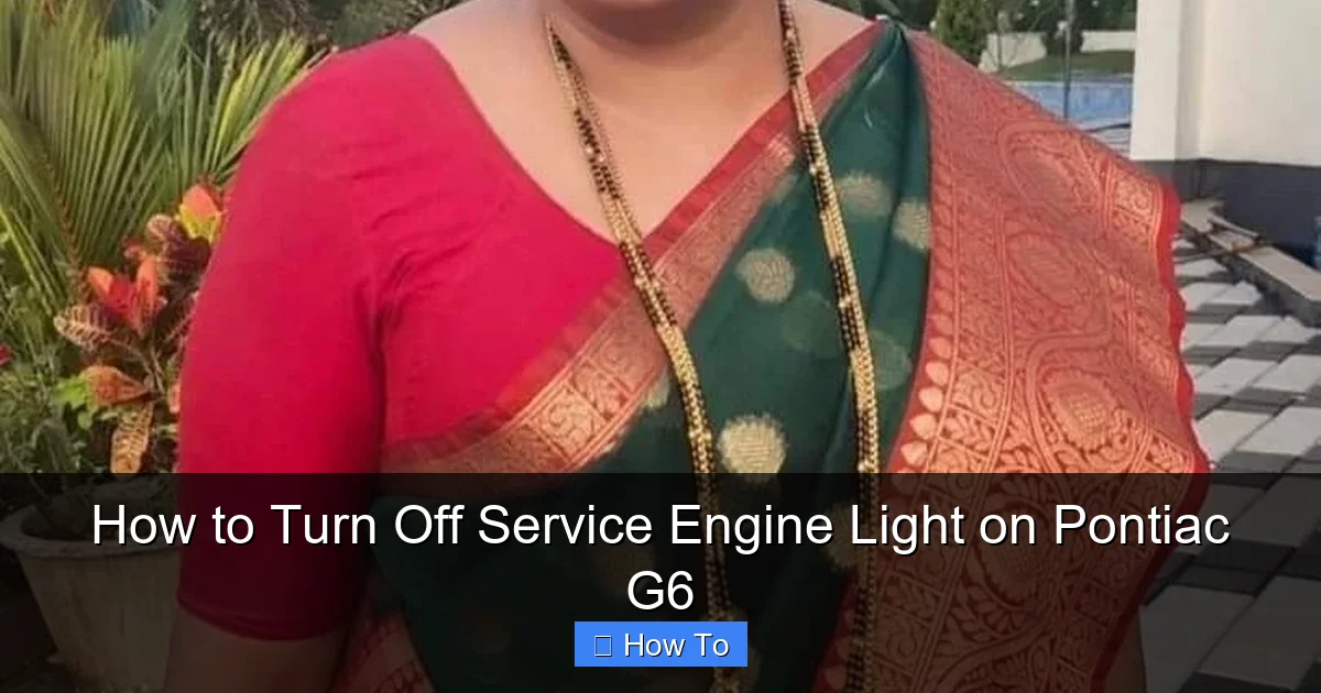 How to Turn Off Service Engine Light on Pontiac G6