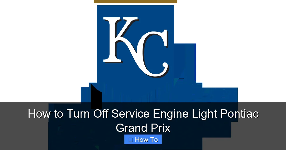 How to Turn Off Service Engine Light Pontiac Grand Prix
