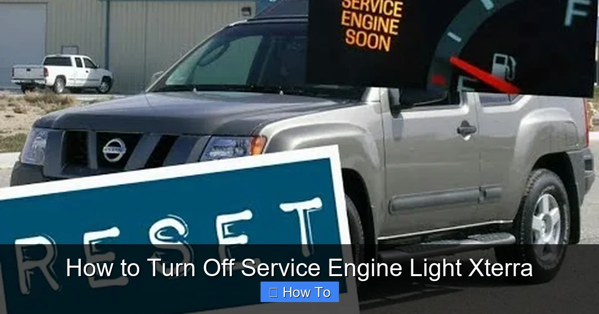 How to Turn Off Service Engine Light Xterra