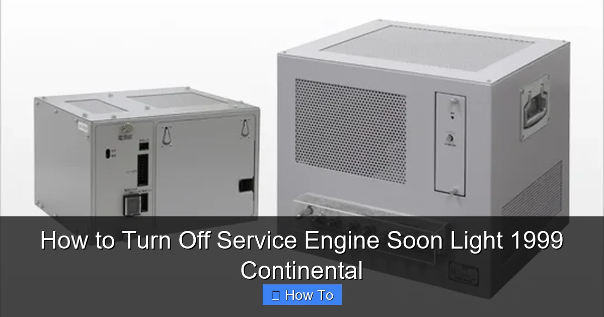 How to Turn Off Service Engine Soon Light 1999 Continental