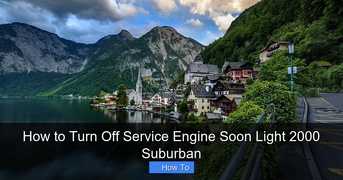 How to Turn Off Service Engine Soon Light 2000 Suburban