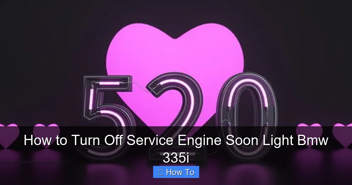 How to Turn Off Service Engine Soon Light Bmw 335i