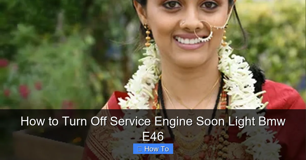 How to Turn Off Service Engine Soon Light Bmw E46