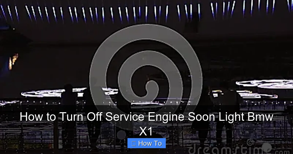 How to Turn Off Service Engine Soon Light Bmw X1