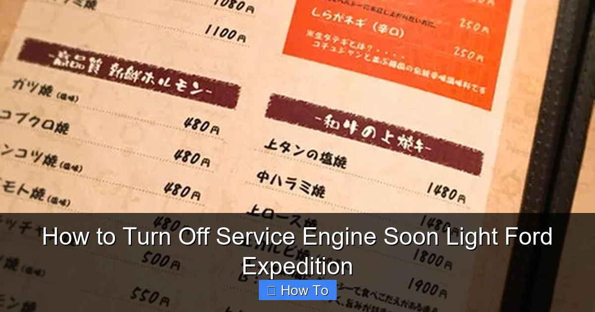 How to Turn Off Service Engine Soon Light Ford Expedition