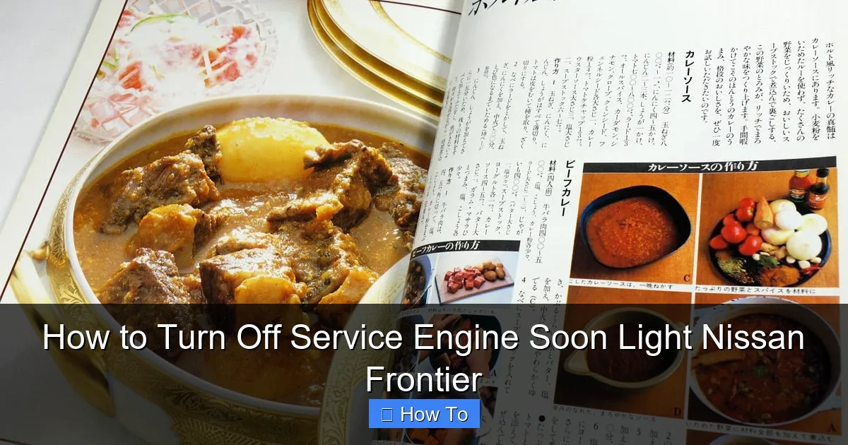 How to Turn Off Service Engine Soon Light Nissan Frontier