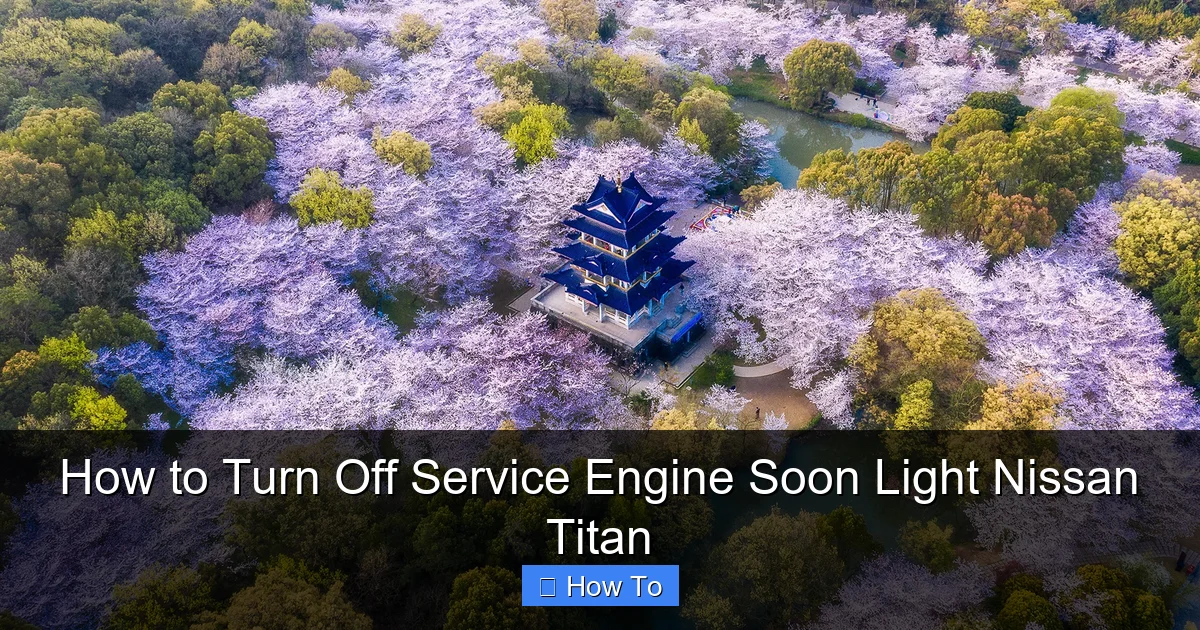 How to Turn Off Service Engine Soon Light Nissan Titan