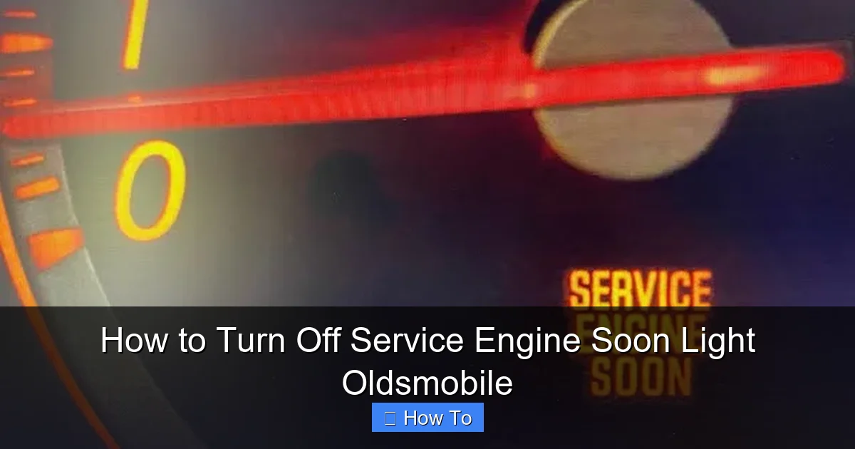 How to Turn Off Service Engine Soon Light Oldsmobile