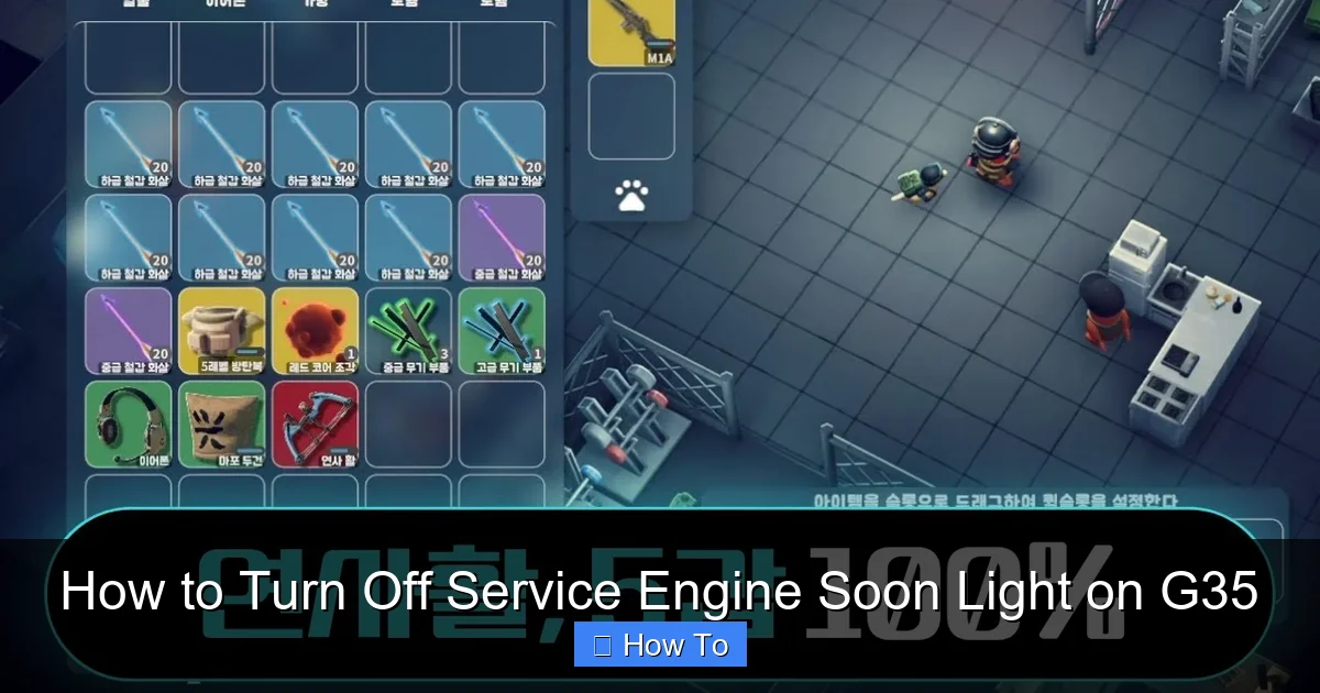 How to Turn Off Service Engine Soon Light on G35