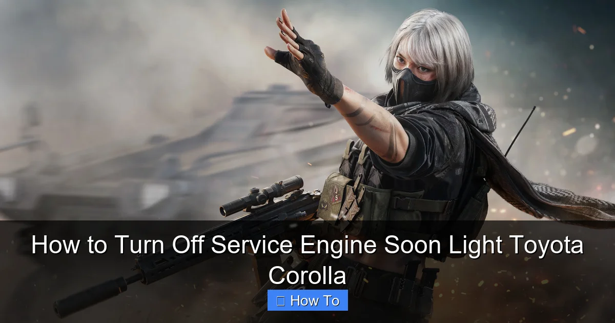 How to Turn Off Service Engine Soon Light Toyota Corolla