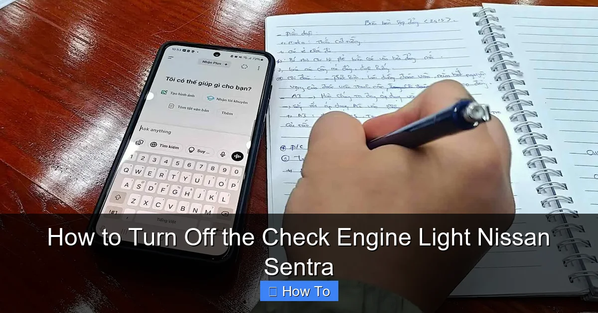 How to Turn Off the Check Engine Light Nissan Sentra