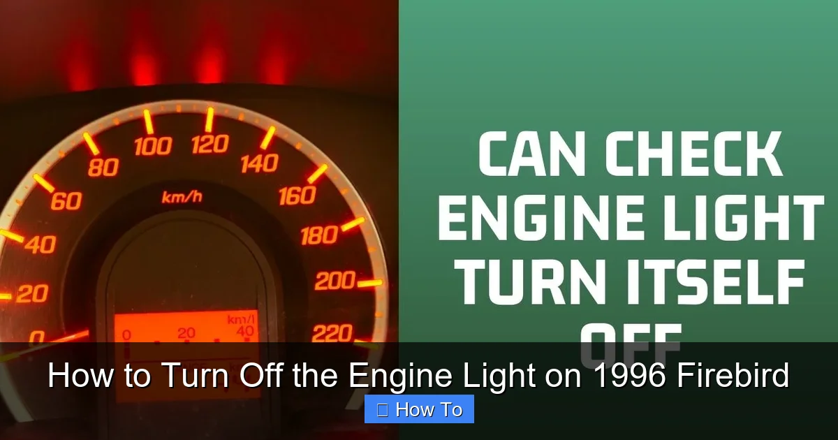 How to Turn Off the Engine Light on 1996 Firebird