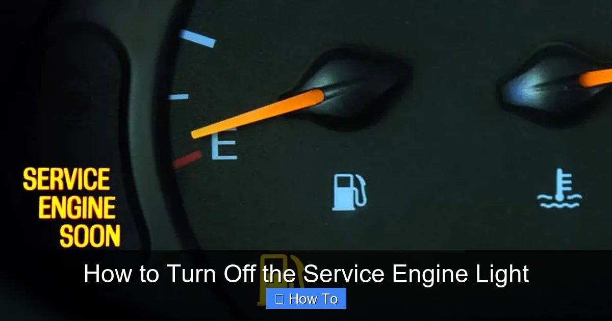 How to Turn Off the Service Engine Light