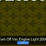 How to Turn Off Vsc Engine Light 2008 Rave 4