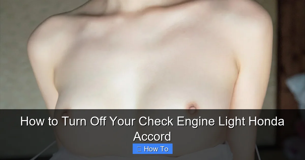 How to Turn Off Your Check Engine Light Honda Accord