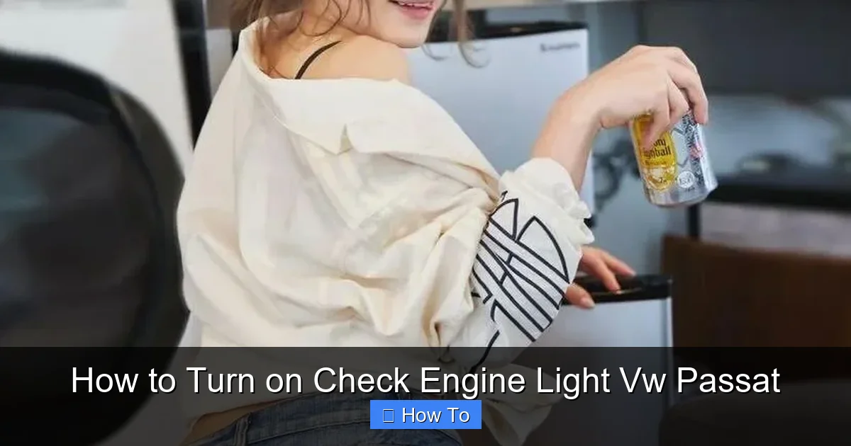 How to Turn on Check Engine Light Vw Passat
