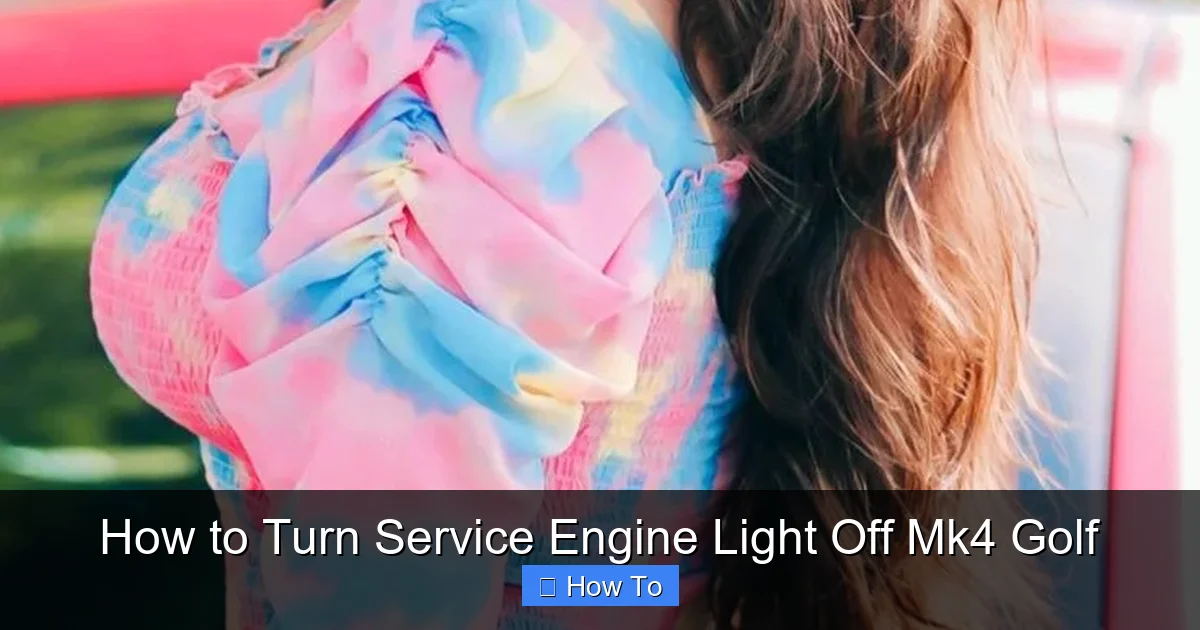How to Turn Service Engine Light Off Mk4 Golf