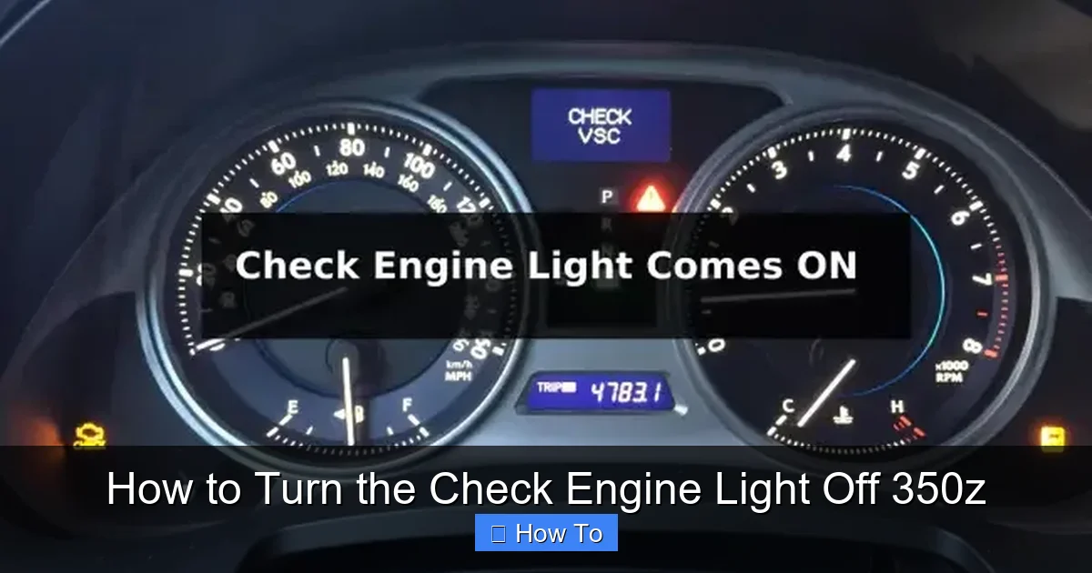 How to Turn the Check Engine Light Off 350z