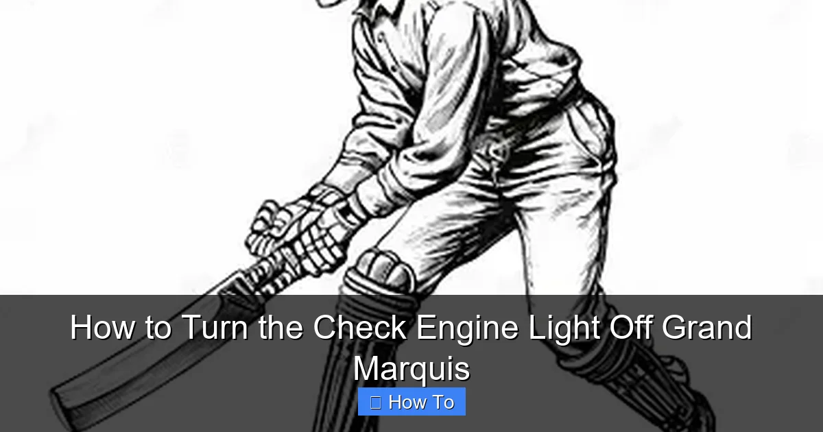 How to Turn the Check Engine Light Off Grand Marquis