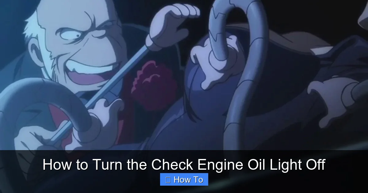 How to Turn the Check Engine Oil Light Off