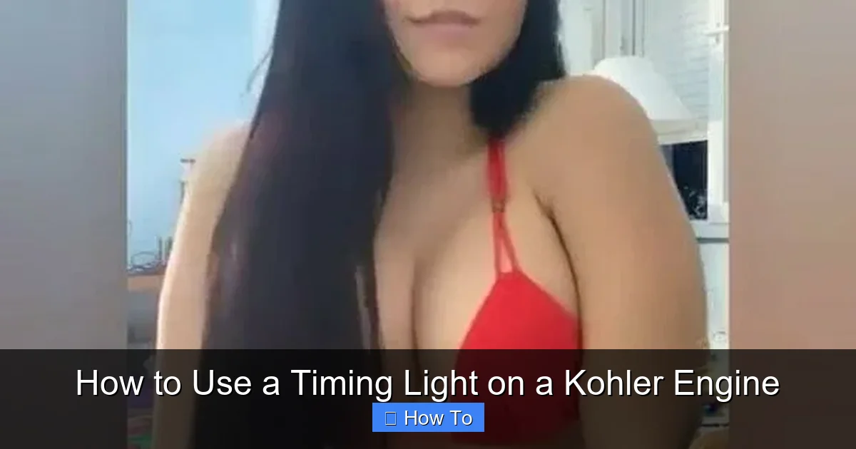 How to Use a Timing Light on a Kohler Engine
