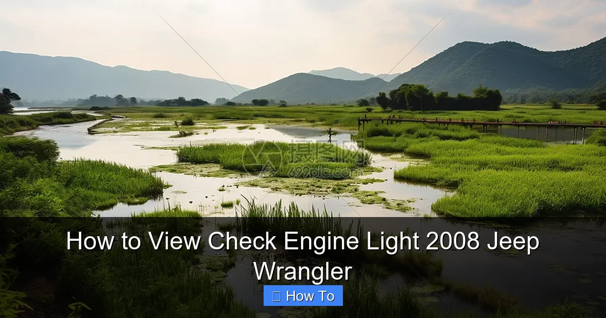 How to View Check Engine Light 2008 Jeep Wrangler