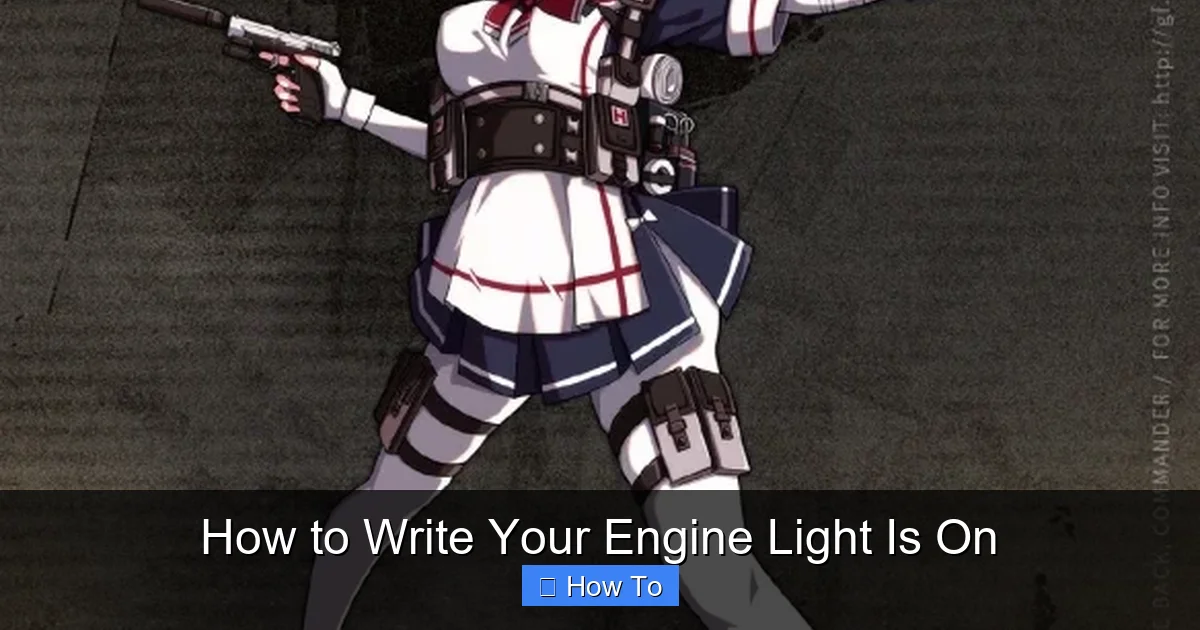 How to Write Your Engine Light Is On