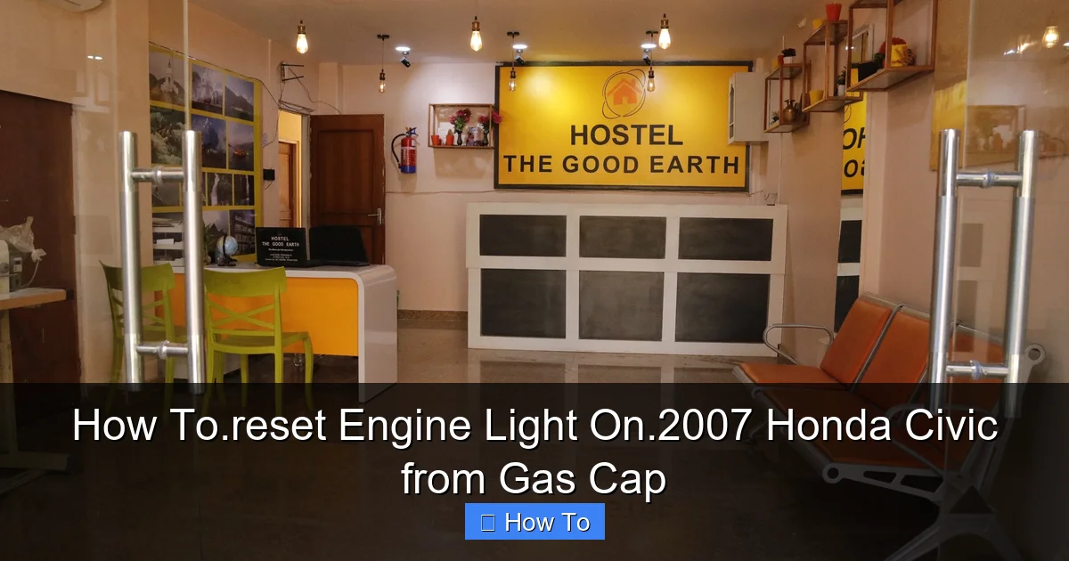 How To.reset Engine Light On.2007 Honda Civic from Gas Cap