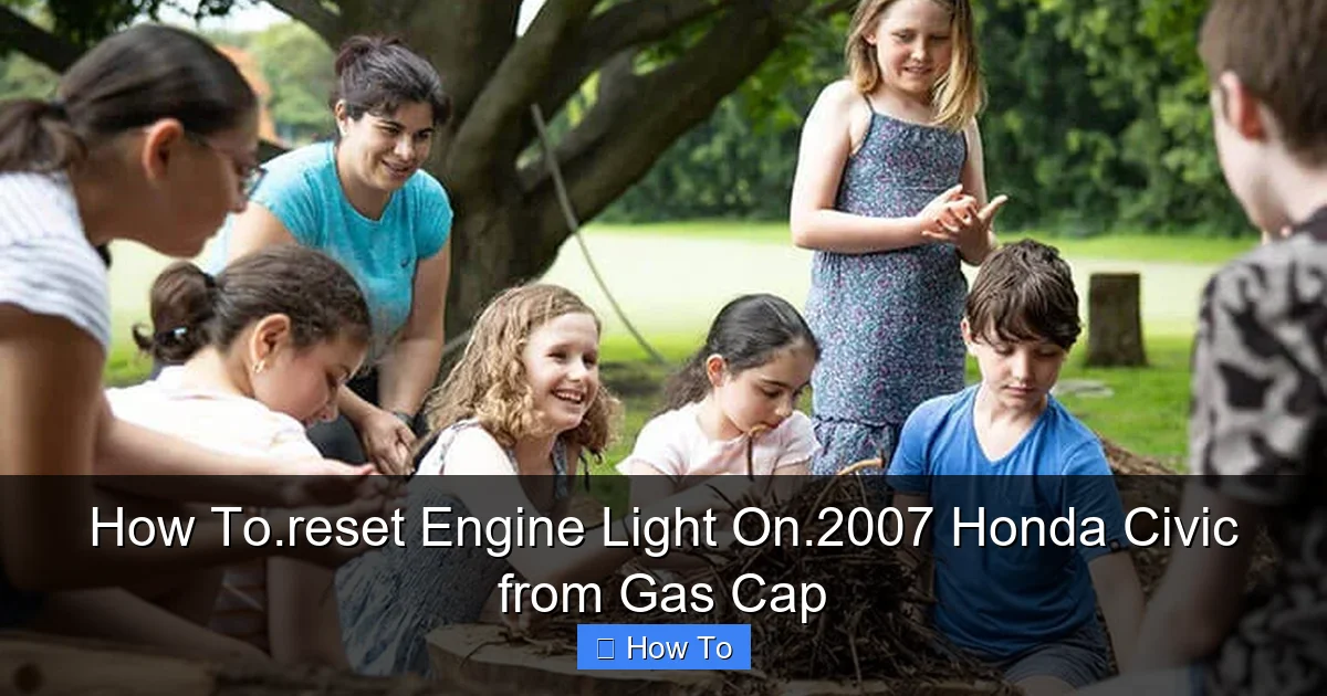 How To.reset Engine Light On.2007 Honda Civic from Gas Cap