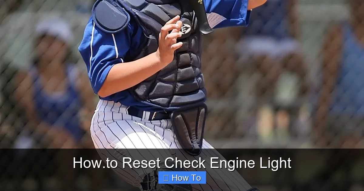 How.to Reset Check Engine Light
