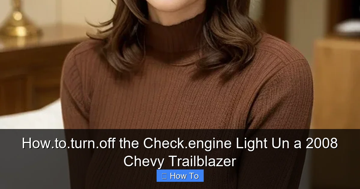 How.to.turn.off the Check.engine Light Un a 2008 Chevy Trailblazer