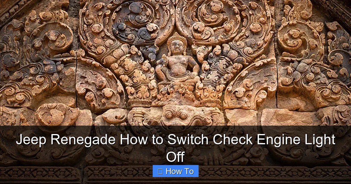 Jeep Renegade How to Switch Check Engine Light Off